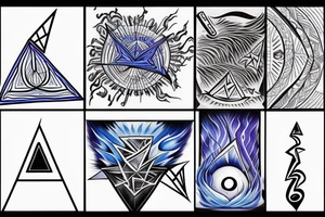 Triangle. Fire. Blue Fire. Energy. Harmony. Balance. tattoo idea
