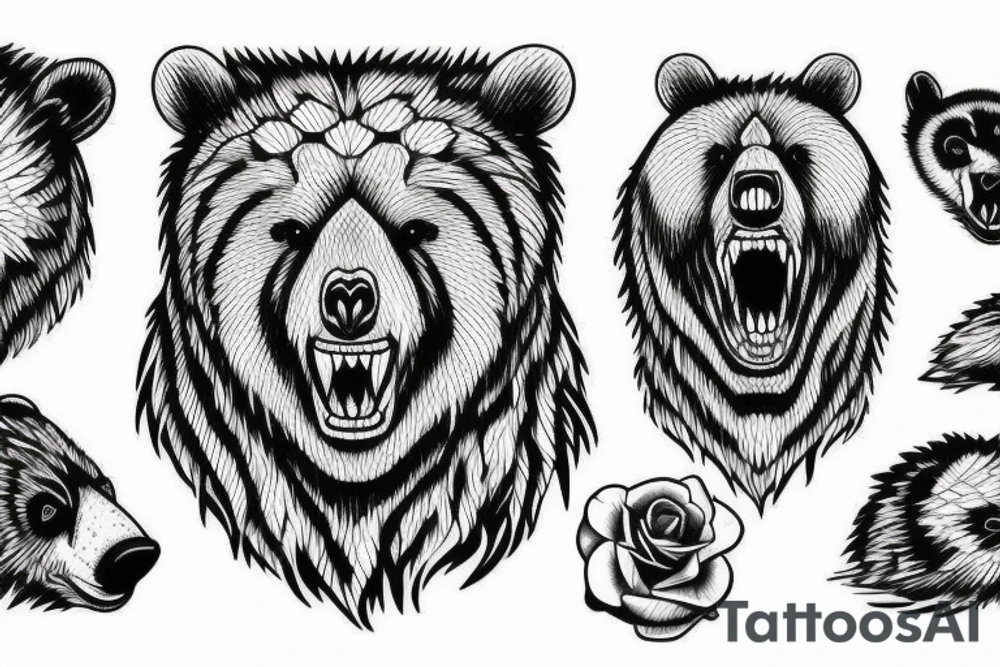Angry Bear tattoo idea