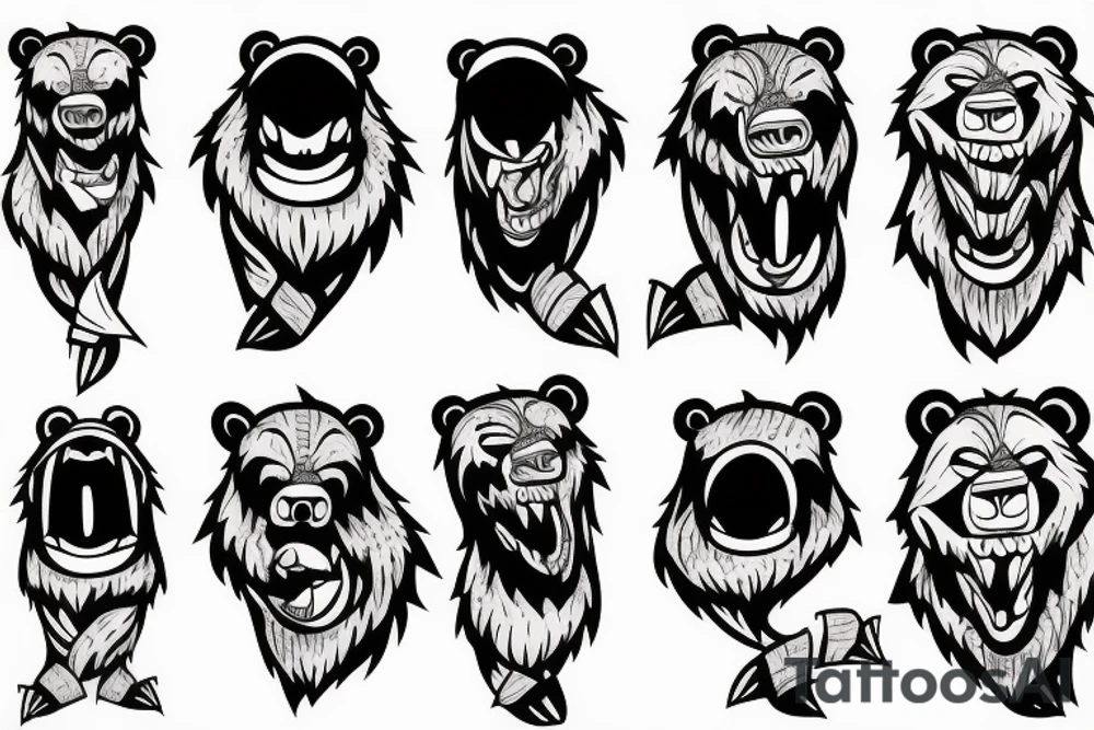Angry Bear tattoo idea