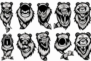 Angry Bear tattoo idea
