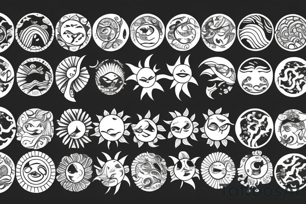 moon and sun tattoo idea