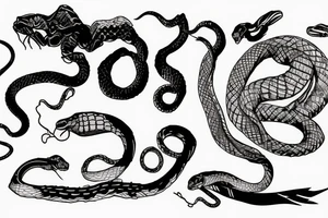 scorpio and snake wraping it tattoo idea