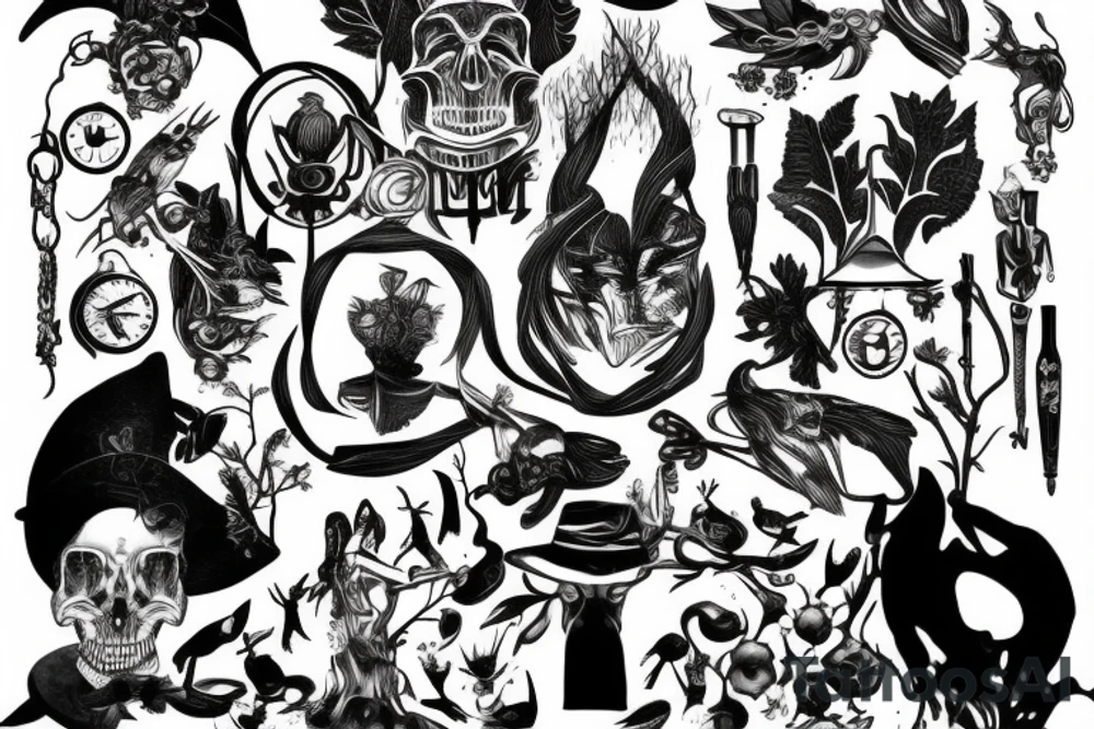 black hunter mamont tattoo idea