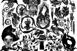 black hunter mamont tattoo idea