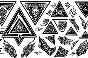 Triangle. Fire. Blue Fire. Energy. Harmony. Balance. tattoo idea