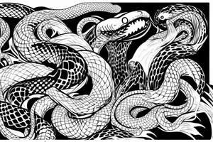 scorpio and snake wrapping it tattoo idea