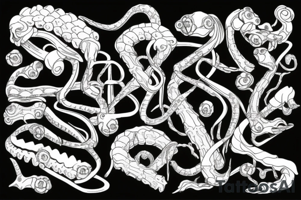 snake bones tattoo idea