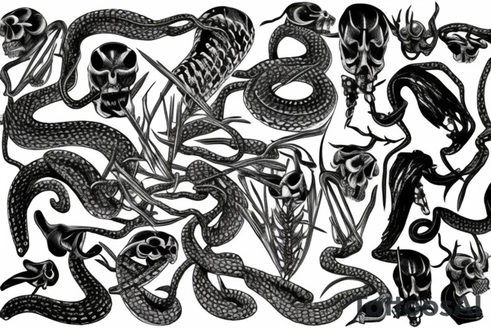 snake bones tattoo idea