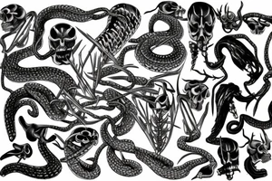 snake bones tattoo idea