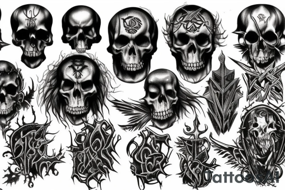 Deathmetal group tattoo idea