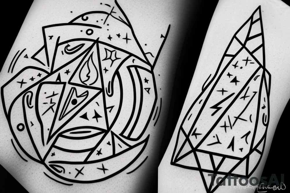 Triangle. Fire. Blue Fire. Energy. Harmony. Balance. tattoo idea