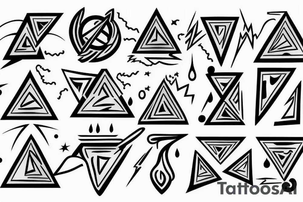 Triangle. Fire. Blue Fire. Energy. Harmony. Balance. tattoo idea