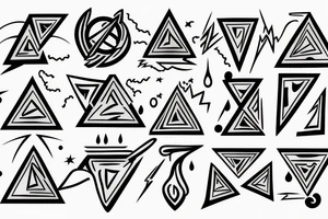 Triangle. Fire. Blue Fire. Energy. Harmony. Balance. tattoo idea