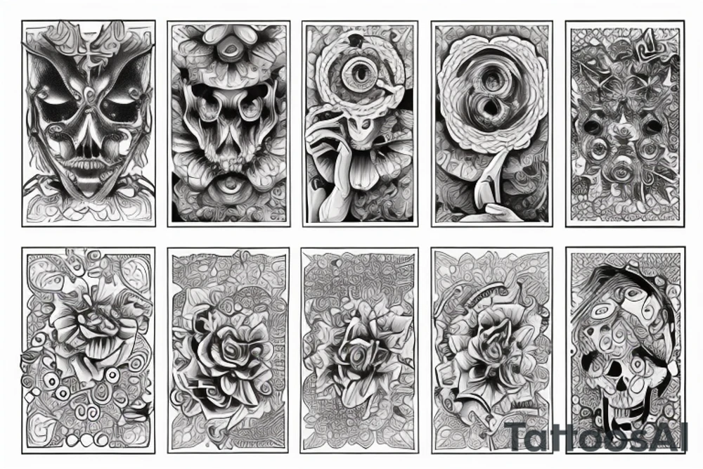 Diezel + Lu digital reality style tattoo idea