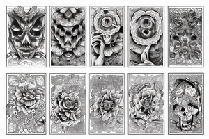 Diezel + Lu digital reality style tattoo idea