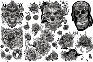 Diezel + Lu digital reality style tattoo idea