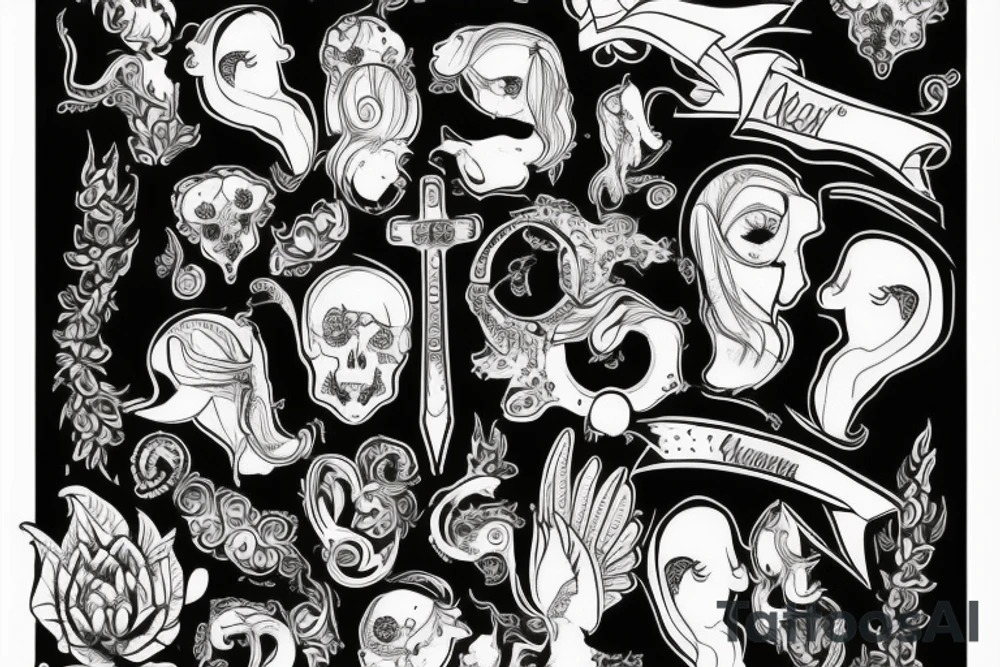 Много маленьких человечков tattoo idea