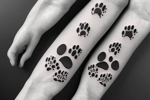 Dog paw stylized tattoo idea
