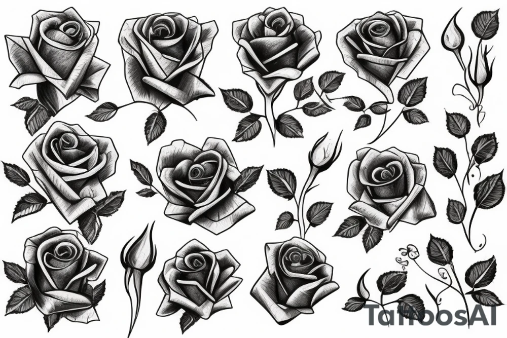 Rose and bike tattoo idea