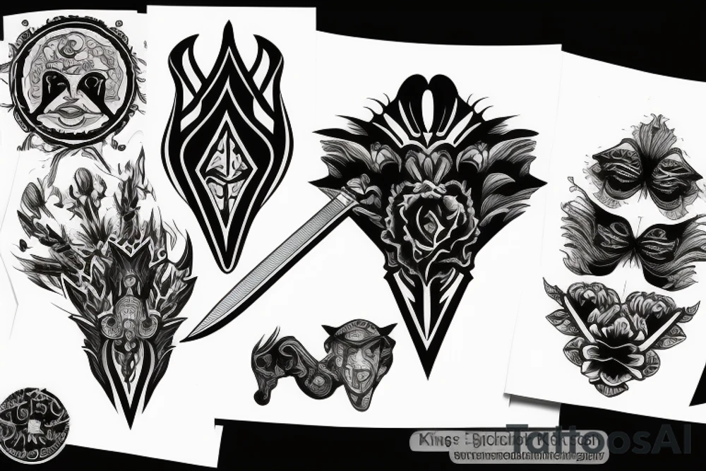 Knife tattoo idea