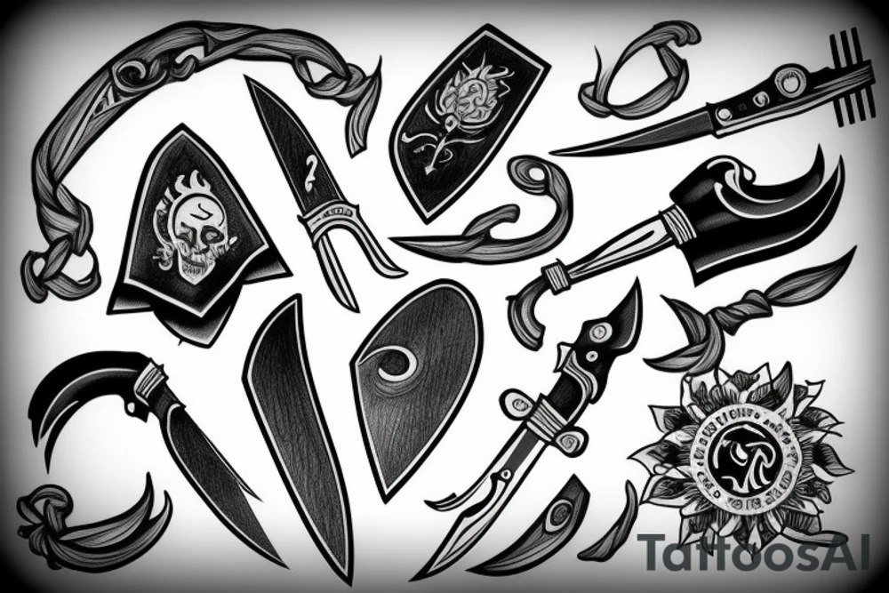 Knife tattoo idea