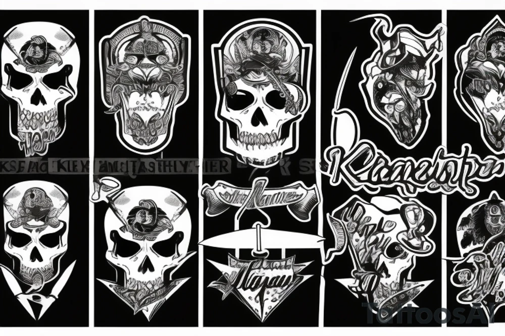 Knife biker tattoo idea