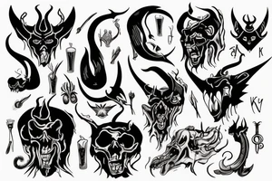 satan drink blood tattoo idea