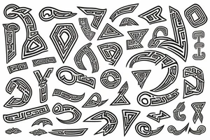 Runes, lightning tattoo idea