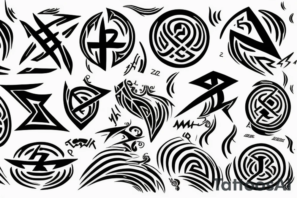 Runes, lightning tattoo idea