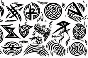 Runes, lightning tattoo idea