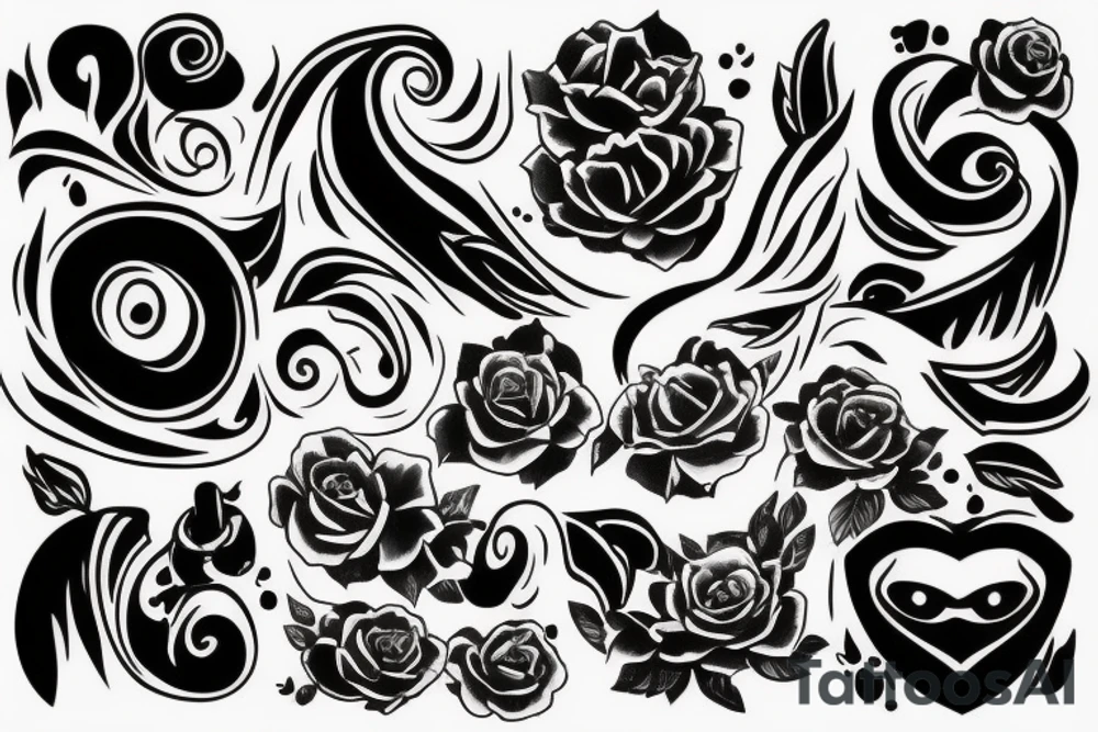 Сердце и мозг tattoo idea