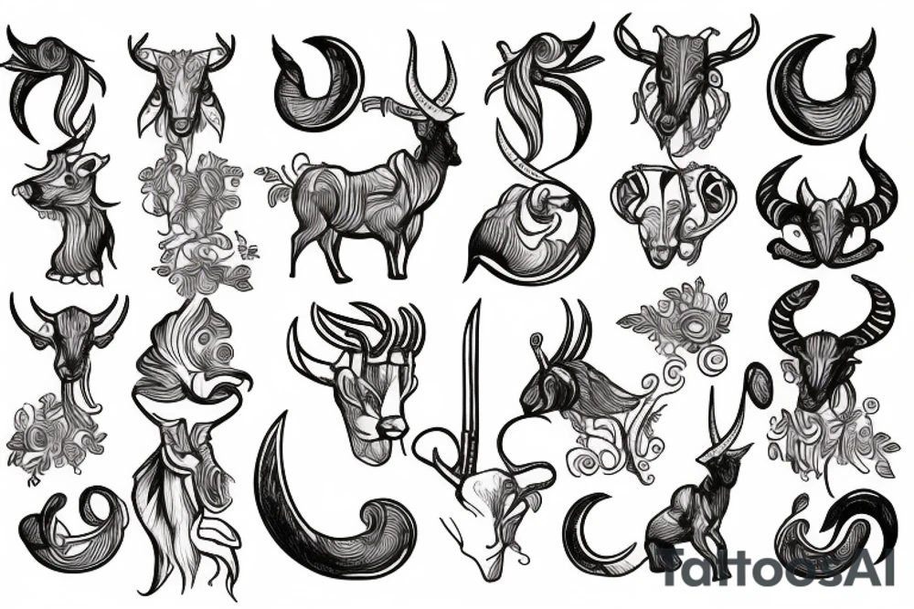 capricorn sign tattoo idea