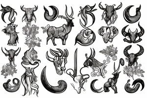 capricorn sign tattoo idea