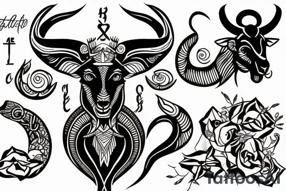 capricorn sign tattoo idea