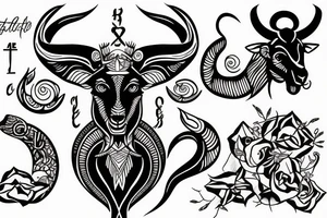 capricorn sign tattoo idea