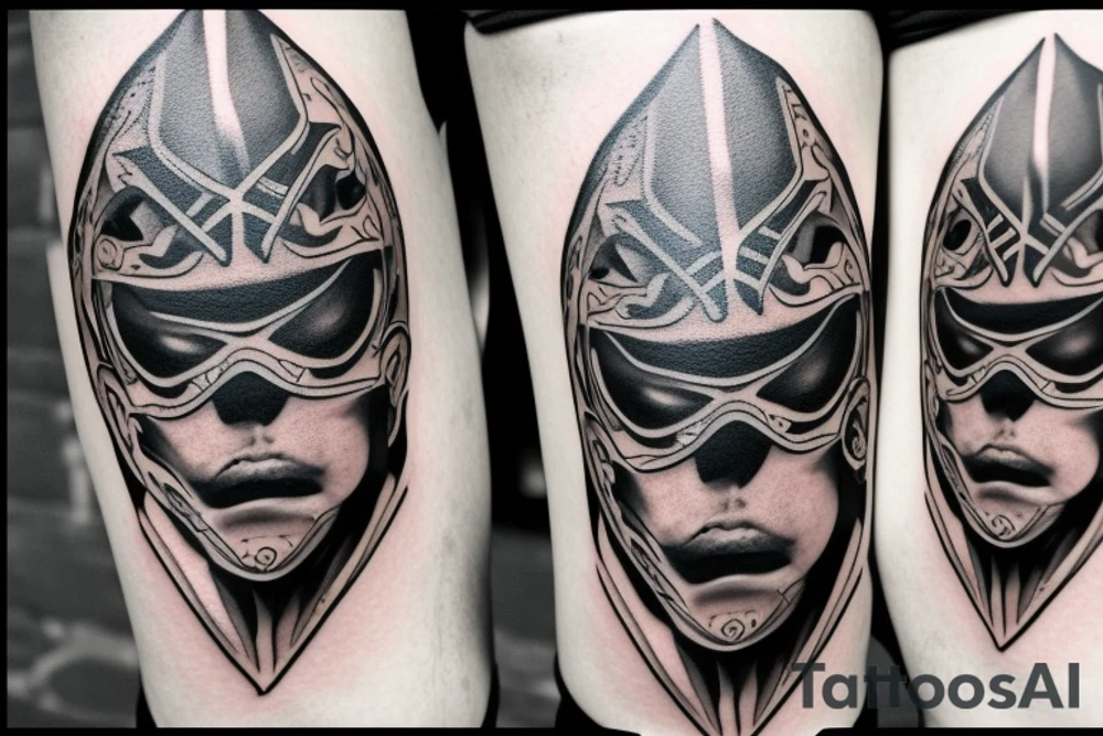 Black luchador style tattoo idea