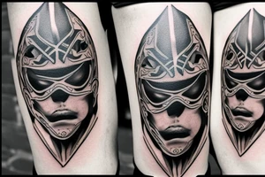 Black luchador style tattoo idea