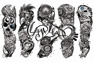 Diezel + Lu = Love. Digital reality style tattoo idea