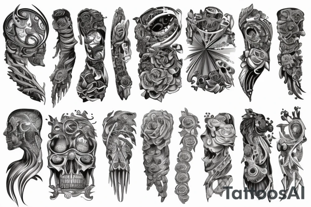 Diezel + Lu = Love. Digital reality style tattoo idea