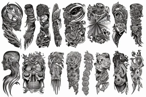 Diezel + Lu = Love. Digital reality style tattoo idea