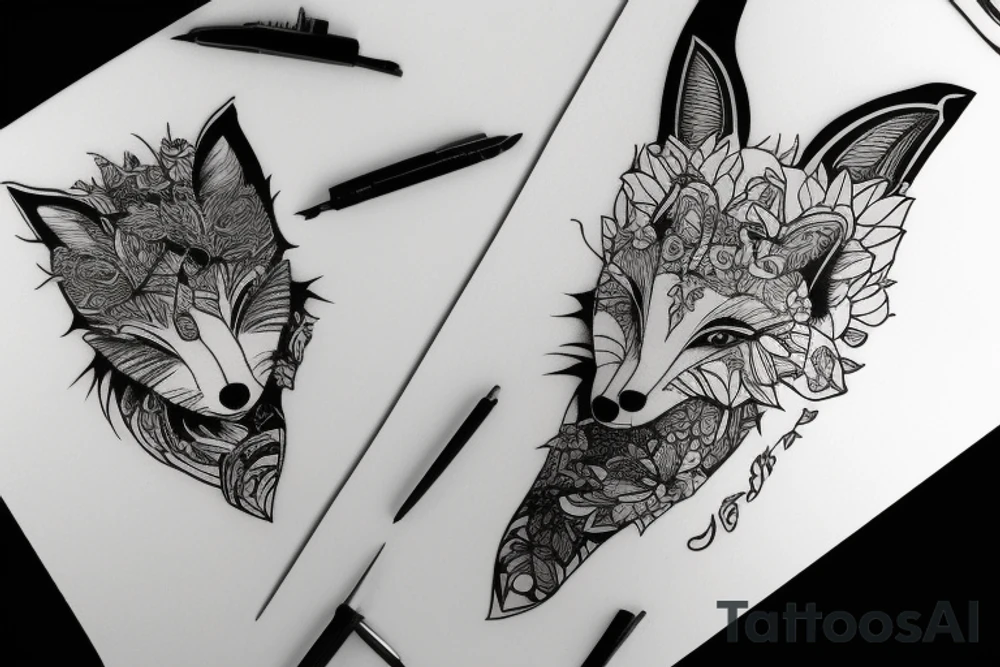 Fox remind a girl tattoo idea