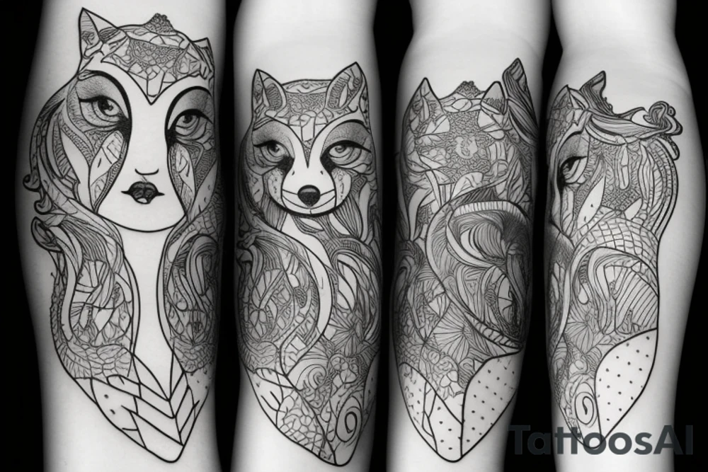 Fox remind a girl tattoo idea