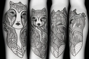 Fox remind a girl tattoo idea