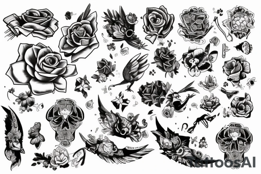 Желтые цветы tattoo idea