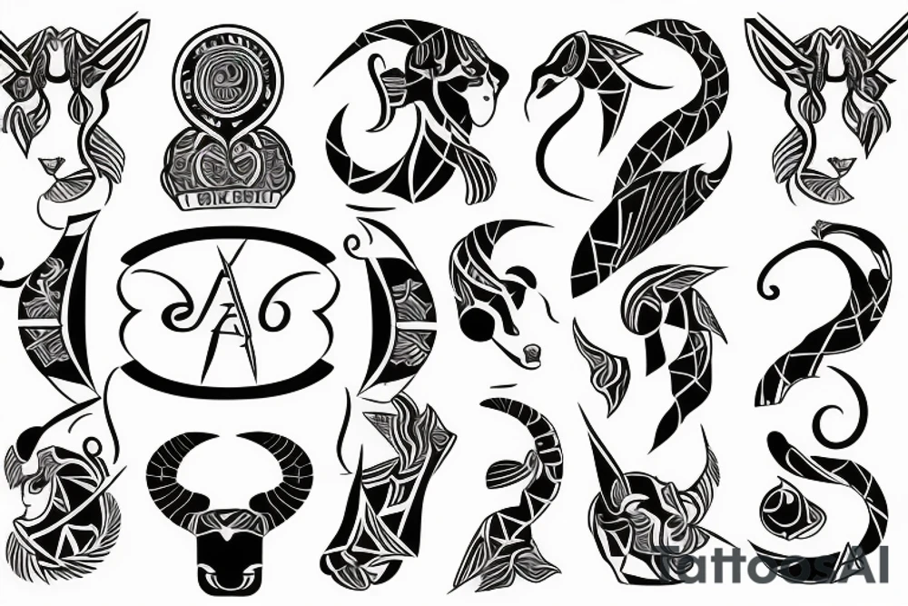 capricorn sign tattoo idea