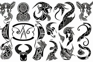 capricorn sign tattoo idea