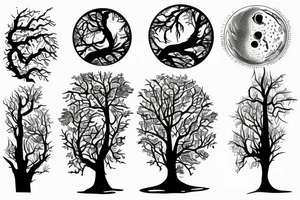 two worlds, sunshine day, dead planet after cataclism. tree, that union them tattoo idea