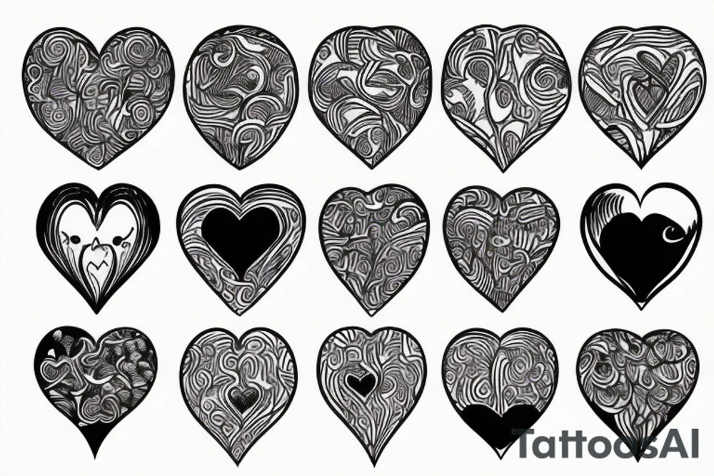 Heart and brain tattoo idea