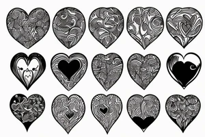 Heart and brain tattoo idea