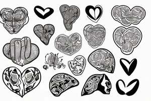 Heart and brain tattoo idea
